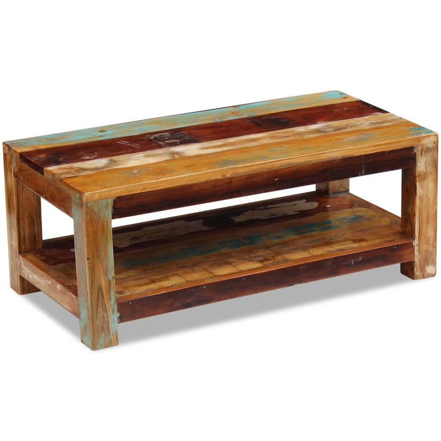 Salontafel 90X45X35 Cm Massief Gerecycled Hout