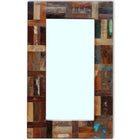 Mirror 80x50 cm solid reclaimed wood