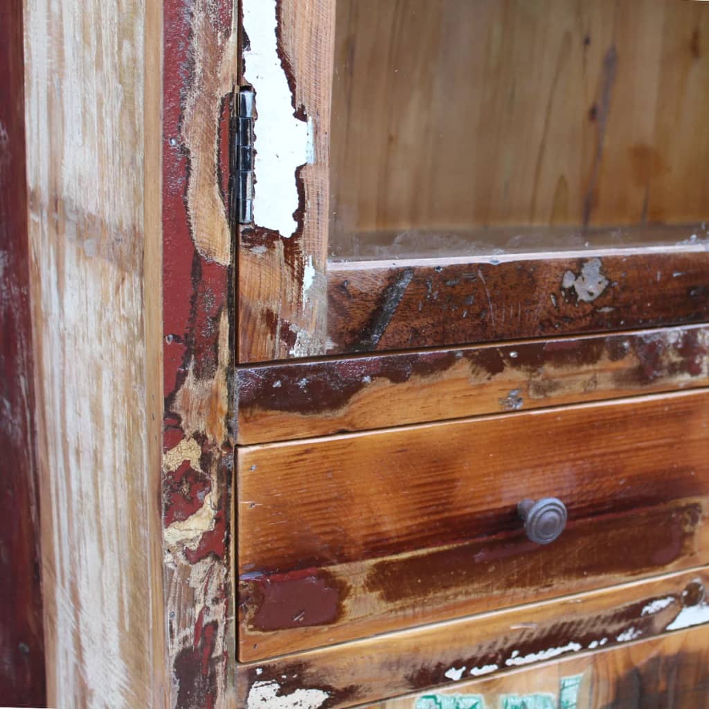 Kast 90X40X190 Cm Massief Gerecycled Hout