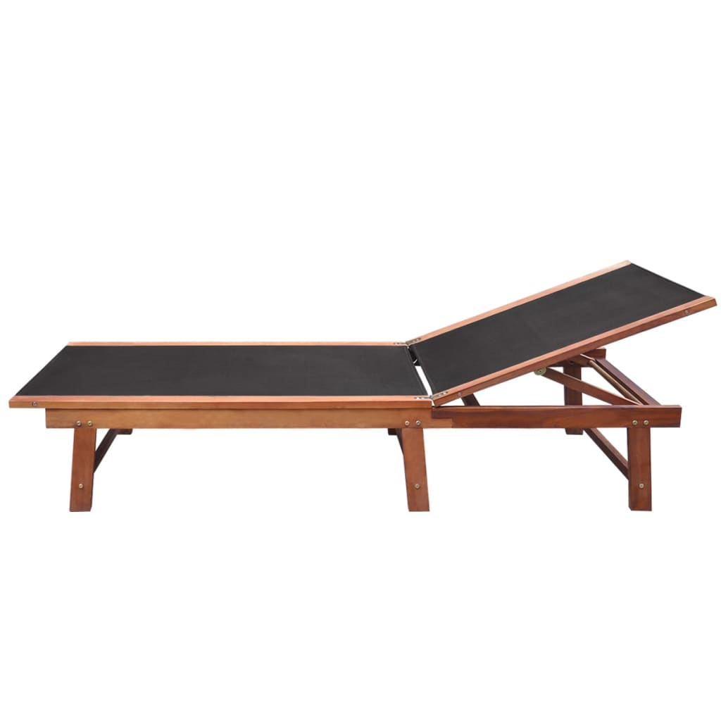 Ligbedden 2 St Met Tafel Massief Acaciahout En Textileen