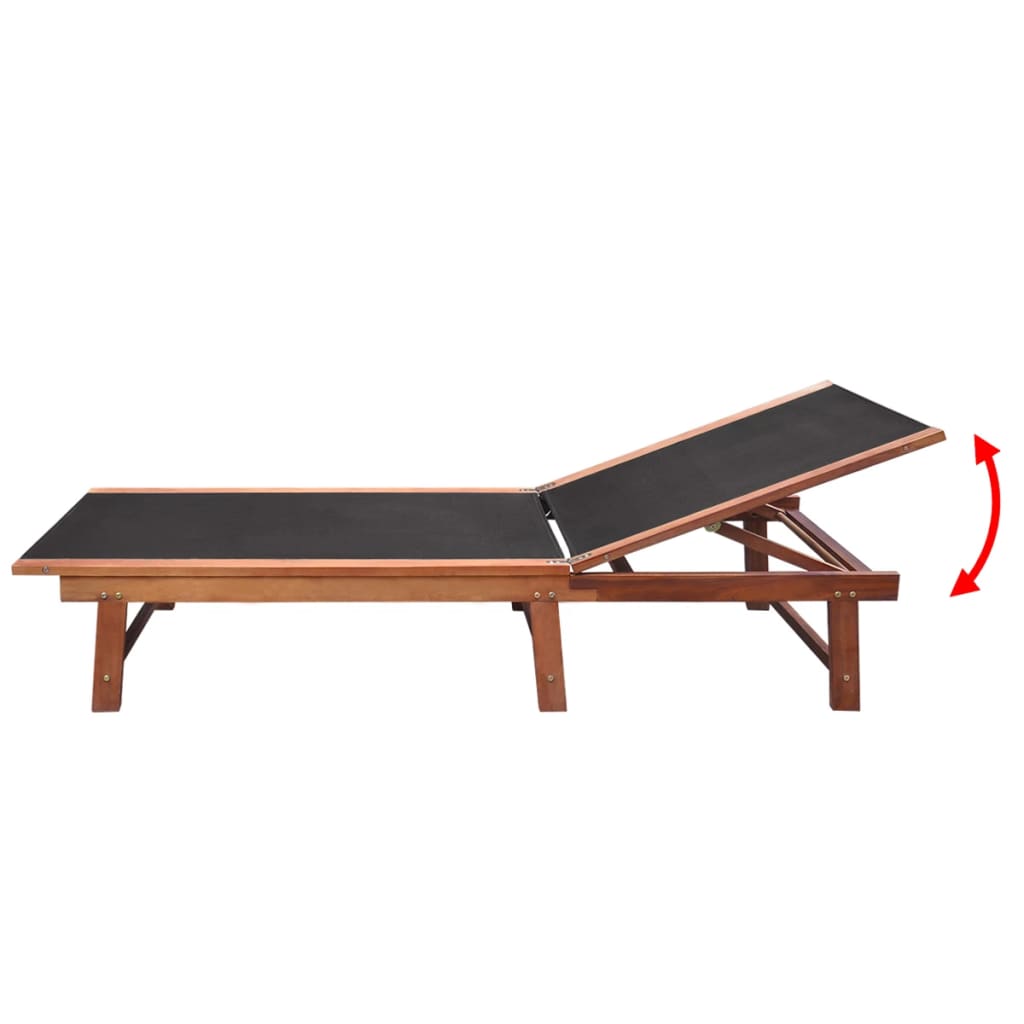 Ligbedden 2 St Met Tafel Massief Acaciahout En Textileen