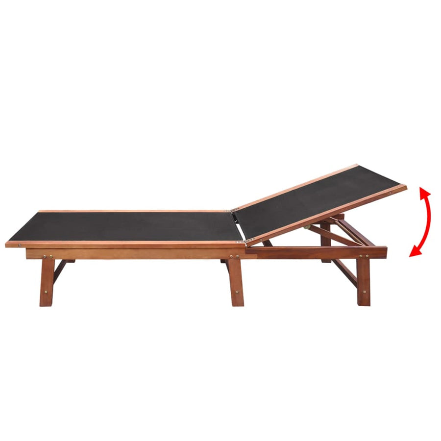 Ligbedden 2 St Met Tafel Massief Acaciahout En Textileen