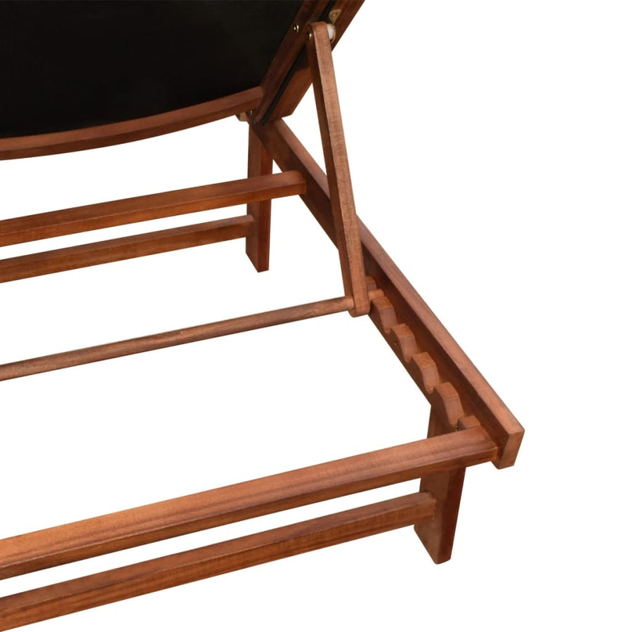 Ligbedden 2 St Met Tafel Massief Acaciahout En Textileen