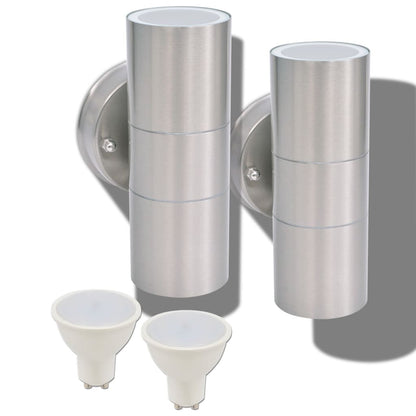 Led-Wandlamp Buiten Op-/Neerwaarts Rvs St Licht naar boven en beneden Zilver