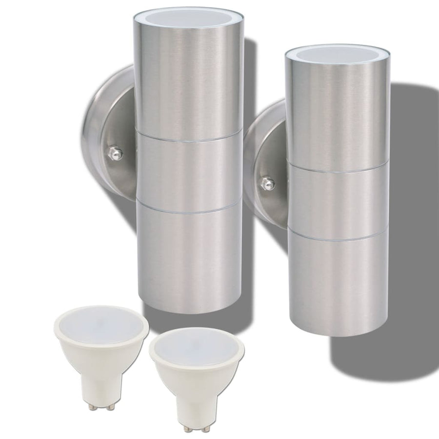 Led-Wandlamp Buiten Op-/Neerwaarts Rvs St Licht naar boven en beneden Zilver