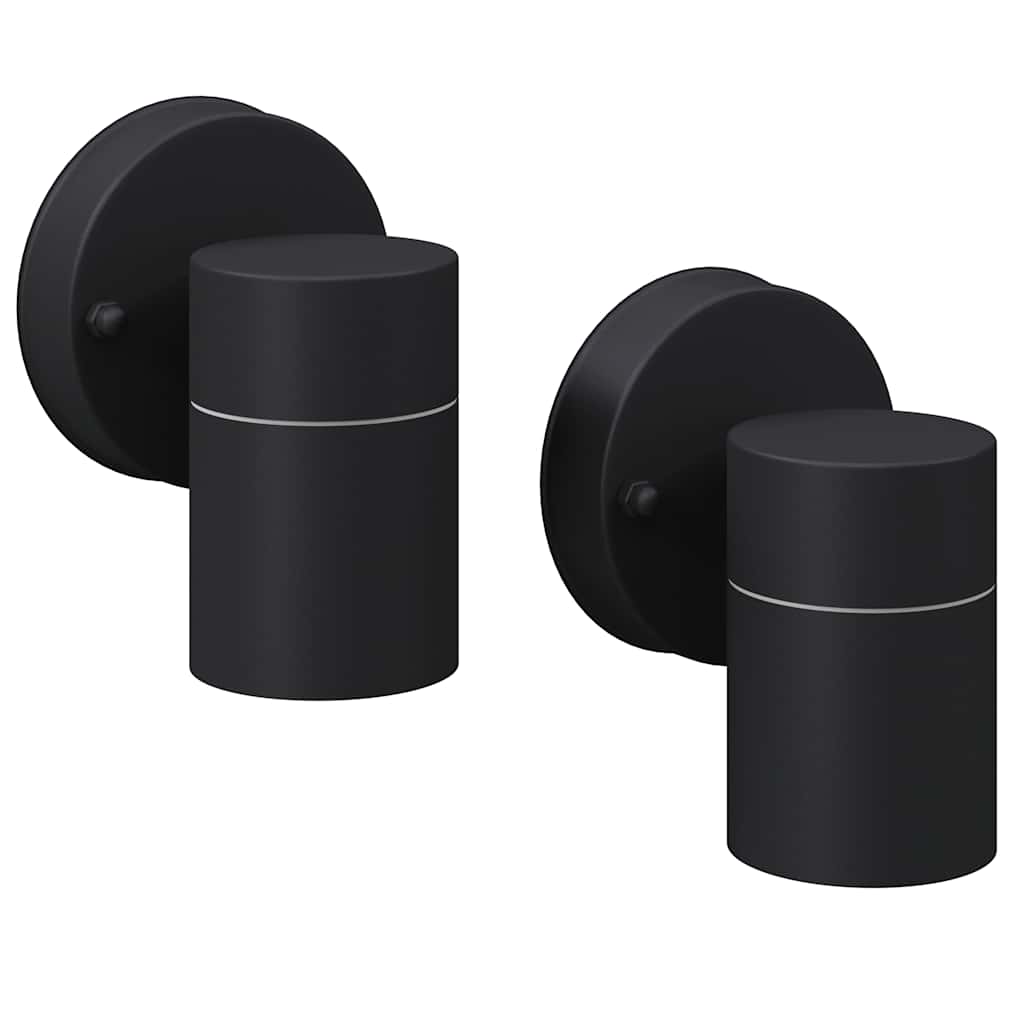 Led-Wandlamp Buiten Neerwaarts Rvs 2 St