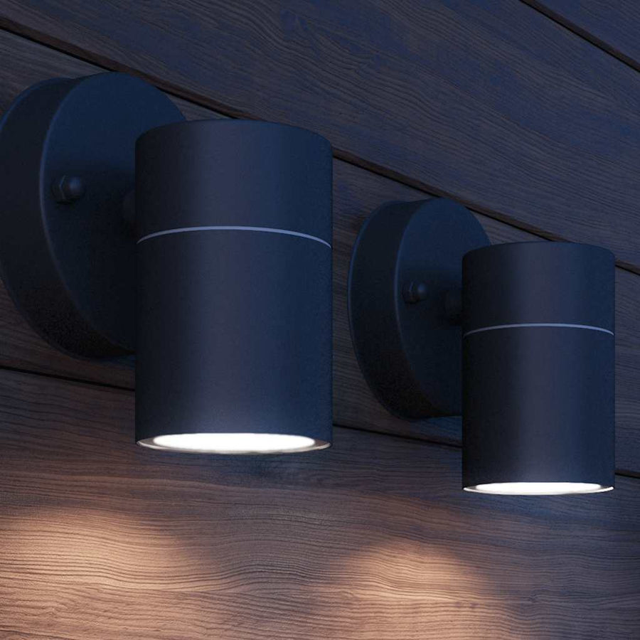 Led-Wandlamp Buiten Neerwaarts Rvs 2 St