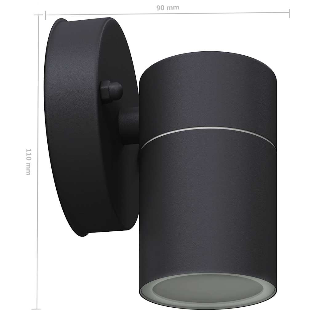Led-Wandlamp Buiten Neerwaarts Rvs 2 St