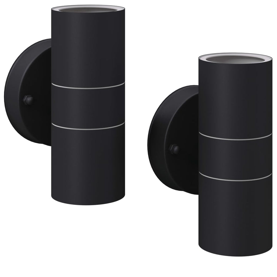Led-Wandlamp Buiten Op-/Neerwaarts Rvs St Licht naar boven en beneden Zwart