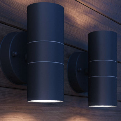 Led-Wandlamp Buiten Op-/Neerwaarts Rvs St Licht naar boven en beneden Zwart