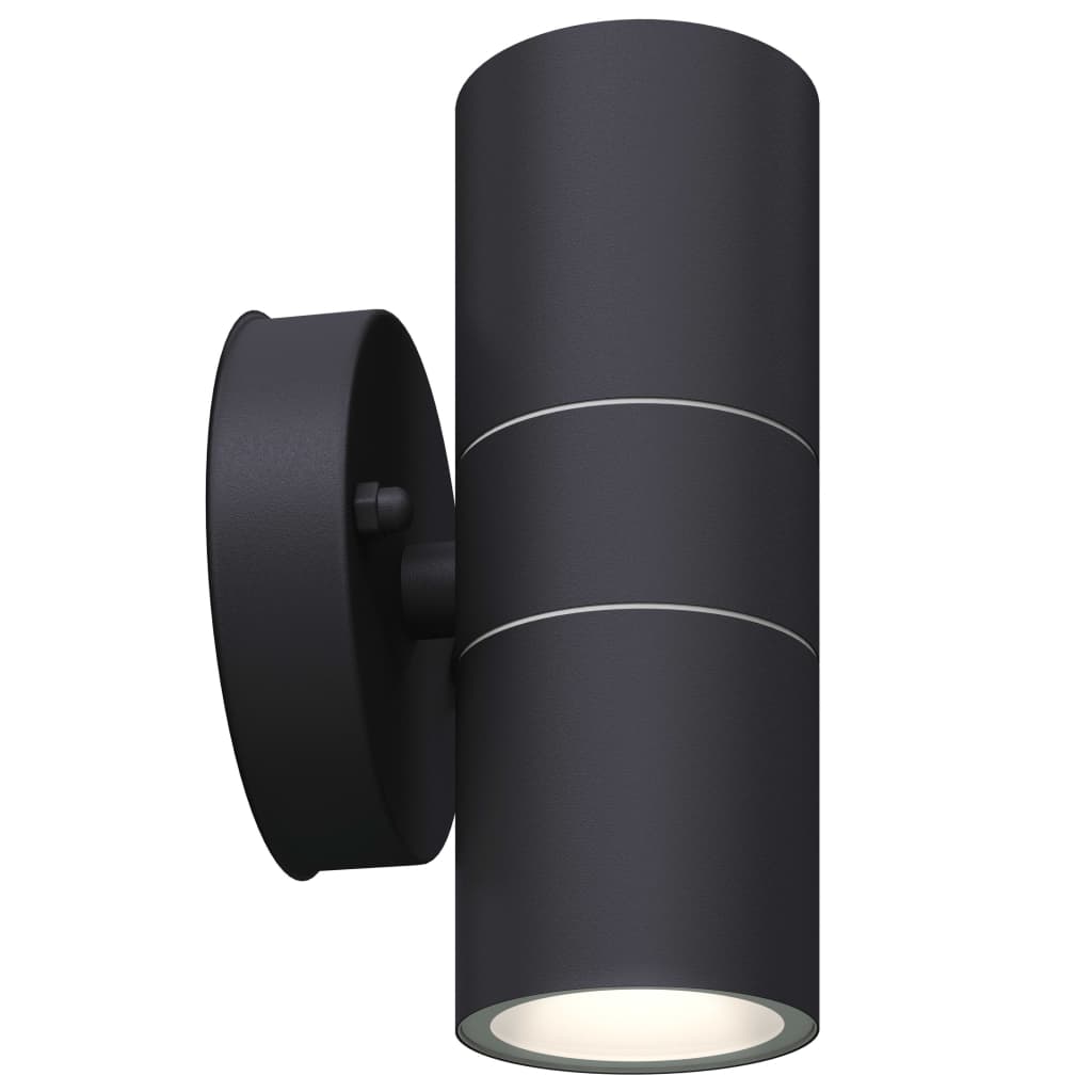 Led-Wandlamp Buiten Op-/Neerwaarts Rvs St Licht naar boven en beneden Zwart