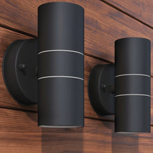 Led-Wandlamp Buiten Op-/Neerwaarts Rvs St Licht naar boven en beneden Zwart