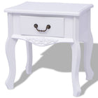 Nachtkastje MDF wit 43x33x45.5 cm