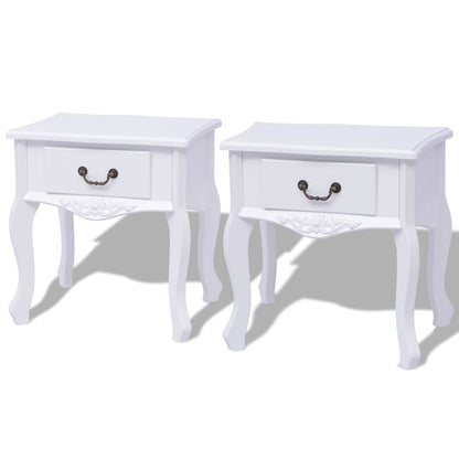 Nachtkastjes Stuks Mdf Wit 2