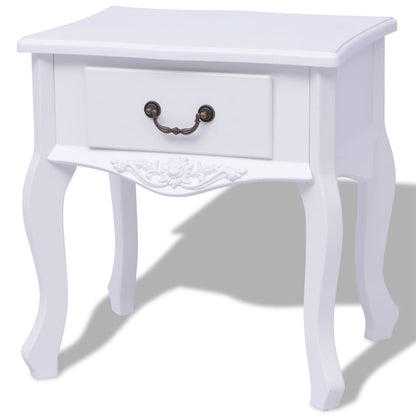 Nachtkastjes Stuks Mdf Wit 2