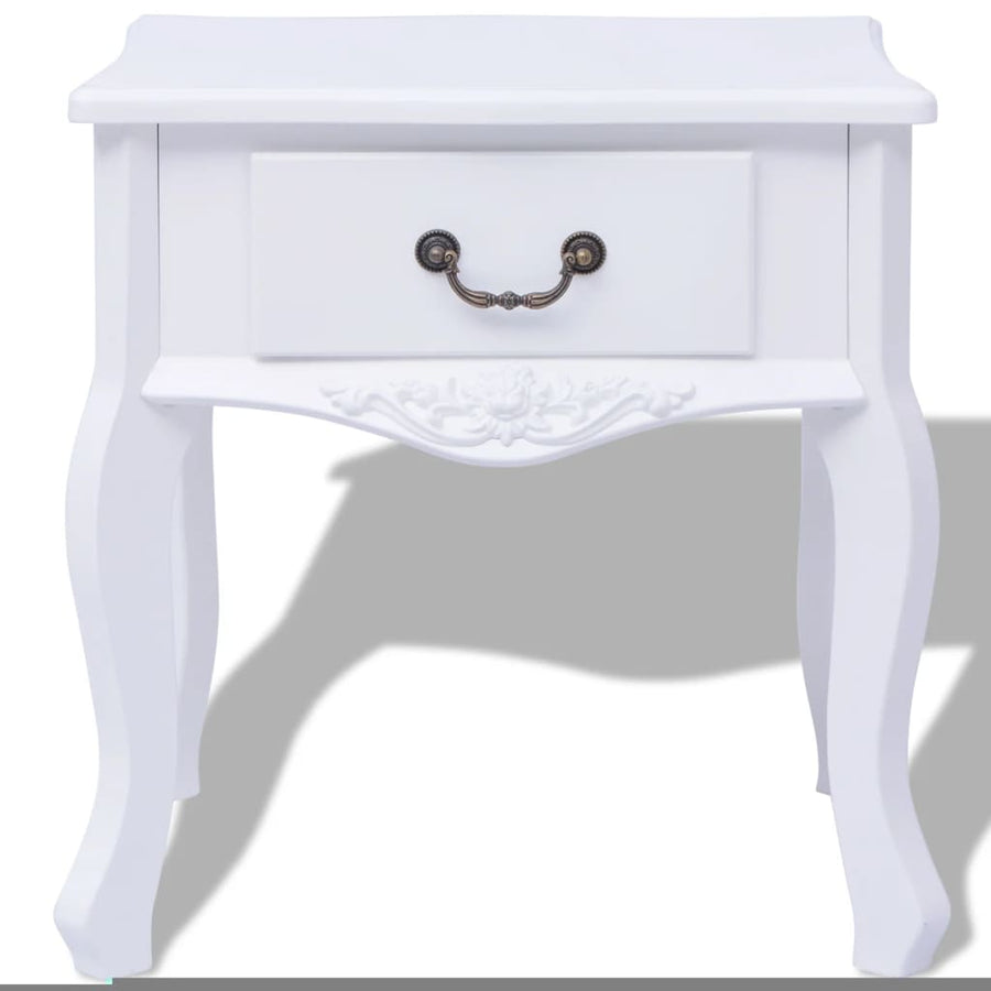 Nachtkastjes Stuks Mdf Wit 2