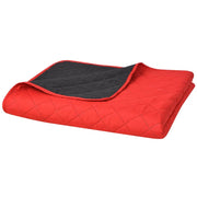 Bedsprei 170x210 cm rood zwart