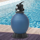 Swimming Pool Sand Filter with 6-Position Valve 460 mm Blue