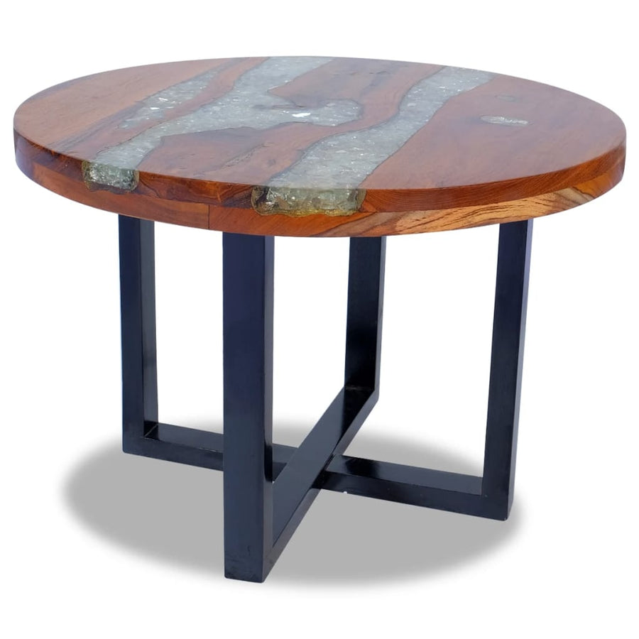 Salontafel Massief Teakhout Hars 60 Cm 60 x 40 cm Multikleur