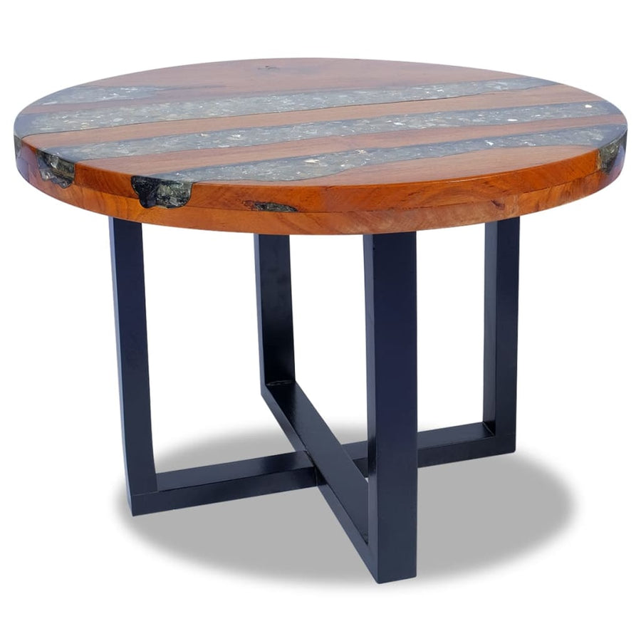 Salontafel Massief Teakhout Hars 60 Cm 60 x 40 cm Multikleur