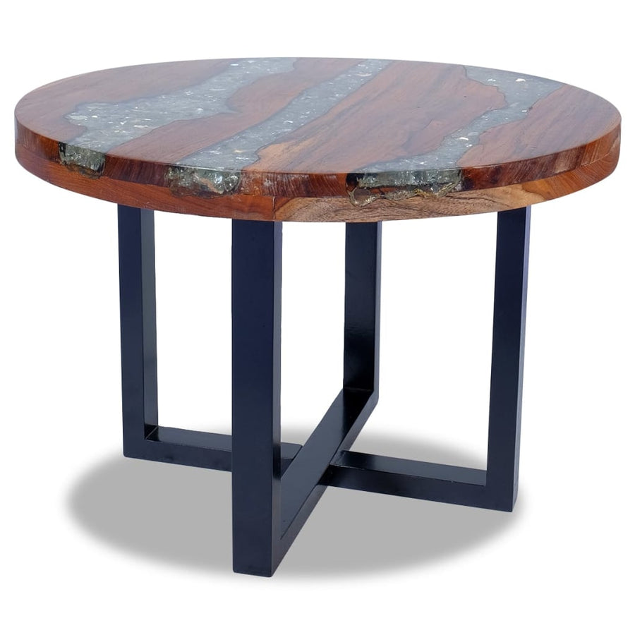 Salontafel Massief Teakhout Hars 60 Cm 60 x 40 cm Multikleur