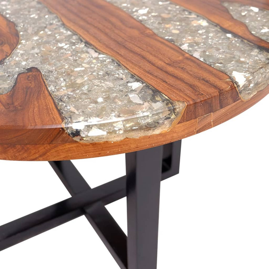 Salontafel Massief Teakhout Hars 60 Cm 60 x 40 cm Multikleur