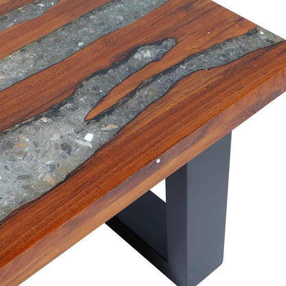 Salontafel Massief Teakhout Hars 100X50 Cm 100 x 50 x 40 cm Multikleur