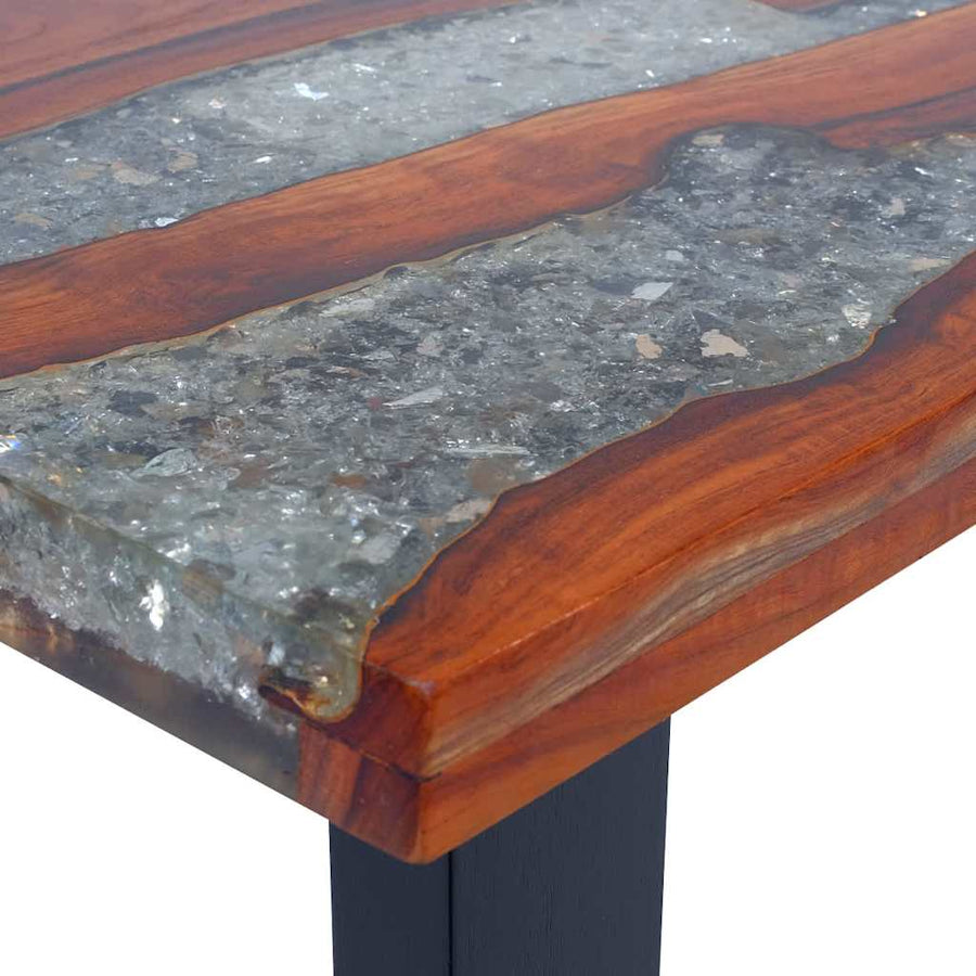Salontafel Massief Teakhout Hars 100X50 Cm 100 x 50 x 40 cm Multikleur