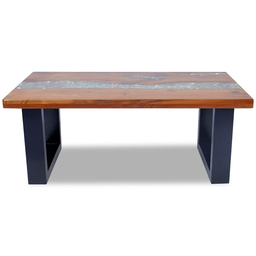 Salontafel Massief Teakhout Hars 100X50 Cm 100 x 50 x 40 cm Multikleur