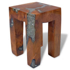 Stool solid teak wood and resin