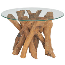 Salontafel 60 Cm Massief Teak Drijfhout Donkerbruin