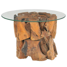 Salontafel 60 Cm Massief Teak Drijfhout Bruin