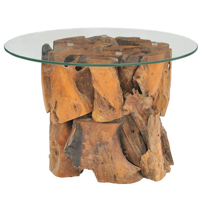 Salontafel 60 Cm Massief Teak Drijfhout Bruin