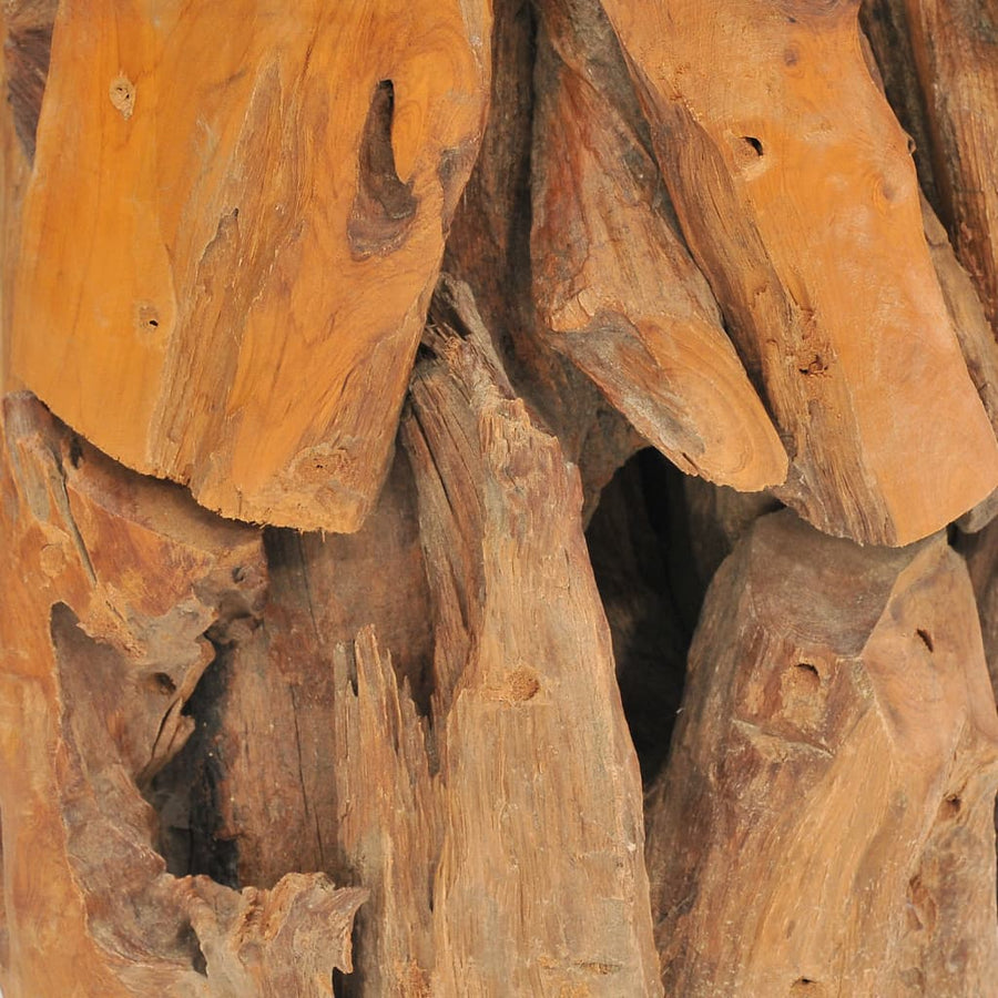 Salontafel 60 Cm Massief Teak Drijfhout Bruin