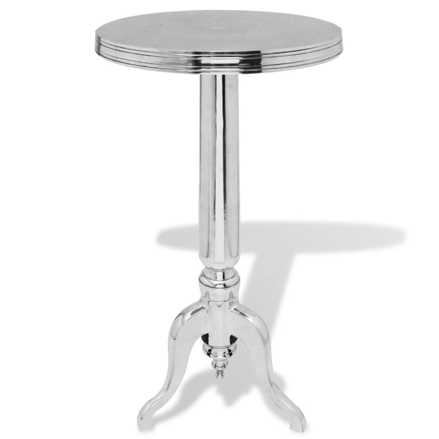 Bijzettafel Rond Aluminium Zilver 39 x 76 cm