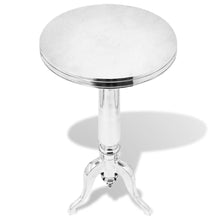 Bijzettafel Rond Aluminium Zilver 39 x 76 cm