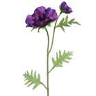 Kunstbloem anemoon paars 41 cm