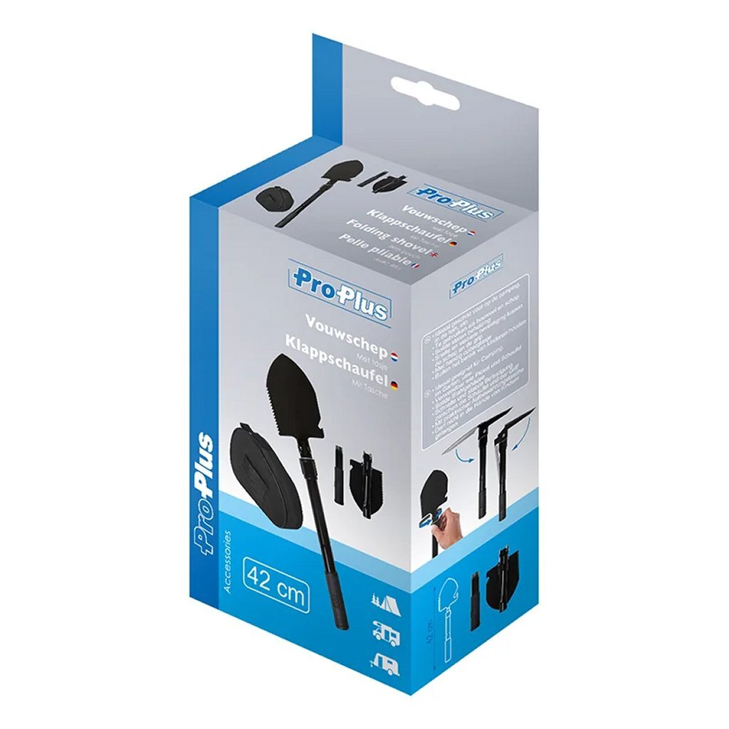 Proplus Vouwschep 42 Cm Met Draagtas Zwart