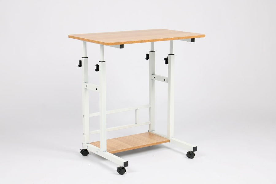 Ceruzo Laptoptafel - Verrijdbare Bedtafel - Verstelbaar In Hoogte 85Cm - Tafelblad 80X40Cm
