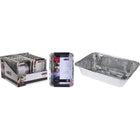 BBQ aluminium bereidingsbakjes 5 stuks 22x15,5x4,8 cm