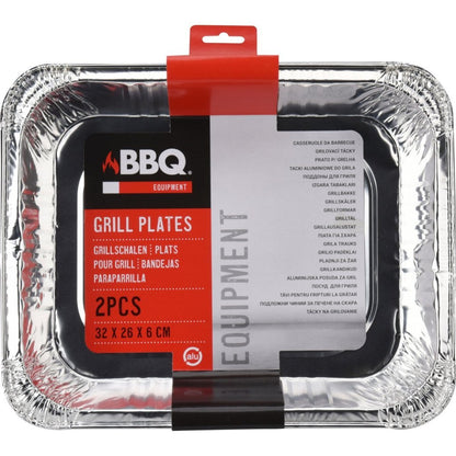 Bbq Aluminium Grillbak 32X26X6 Cm 2 Stuks