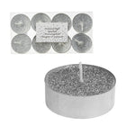 Other Brands Glitter Tealights 8 Pieces Silver
