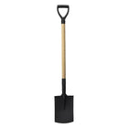 Schep 115 cm zwart houten steel