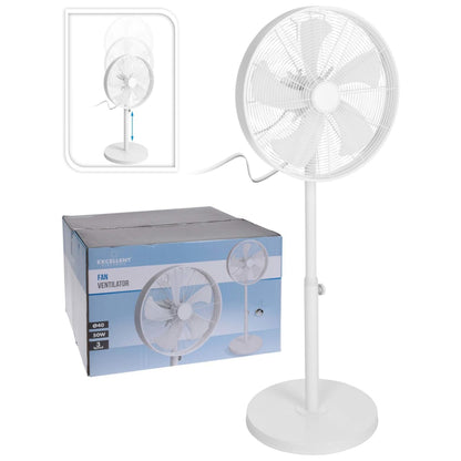Excellent Electrics Ventilator Staand 50 W 40 Cm Wit