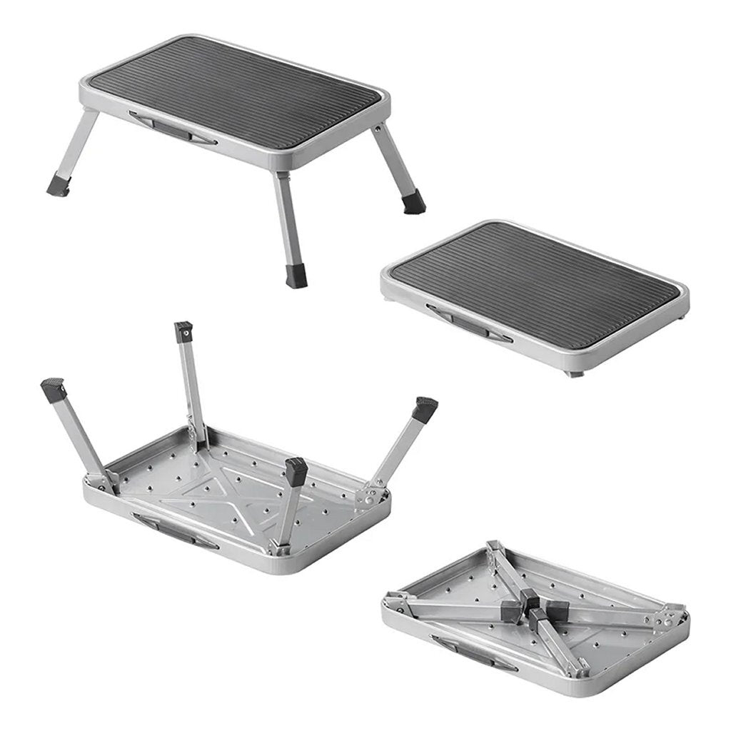 Proplus Opstapje Inklapbaar 38X26X17.5 Cm Voor Caravan/Camper Grijs/Zwart