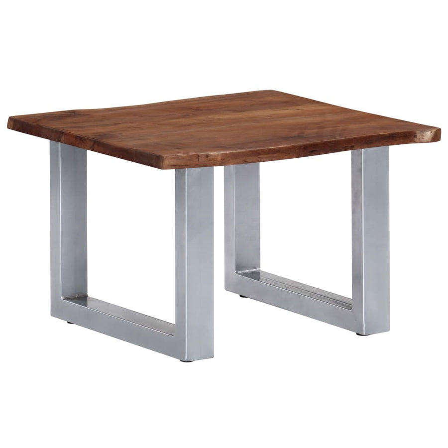 Salontafel Met Natuurlijke Randen 60X60X40 Cm Acaciahout Bruin
