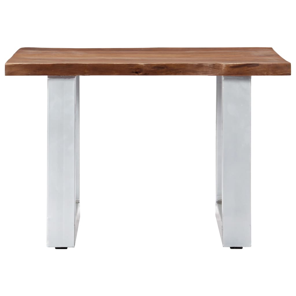 Salontafel Met Natuurlijke Randen 60X60X40 Cm Acaciahout Bruin