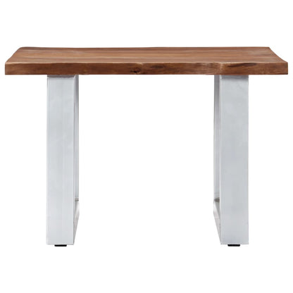 Salontafel Met Natuurlijke Randen 60X60X40 Cm Acaciahout Bruin