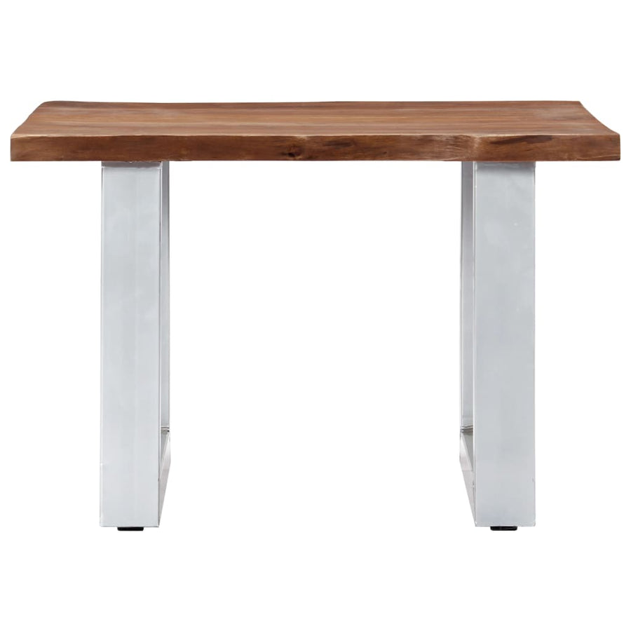 Salontafel Met Natuurlijke Randen 60X60X40 Cm Acaciahout Bruin