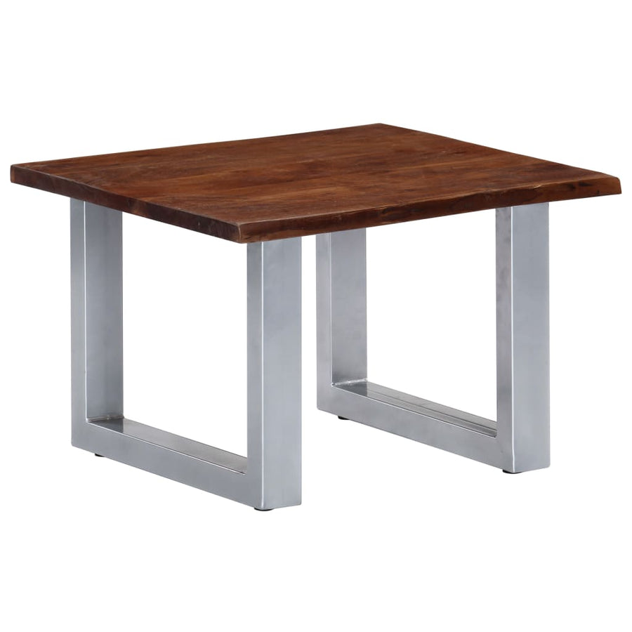 Salontafel Met Natuurlijke Randen 60X60X40 Cm Acaciahout Bruin